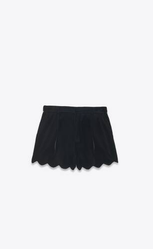 mini shorts in velvet