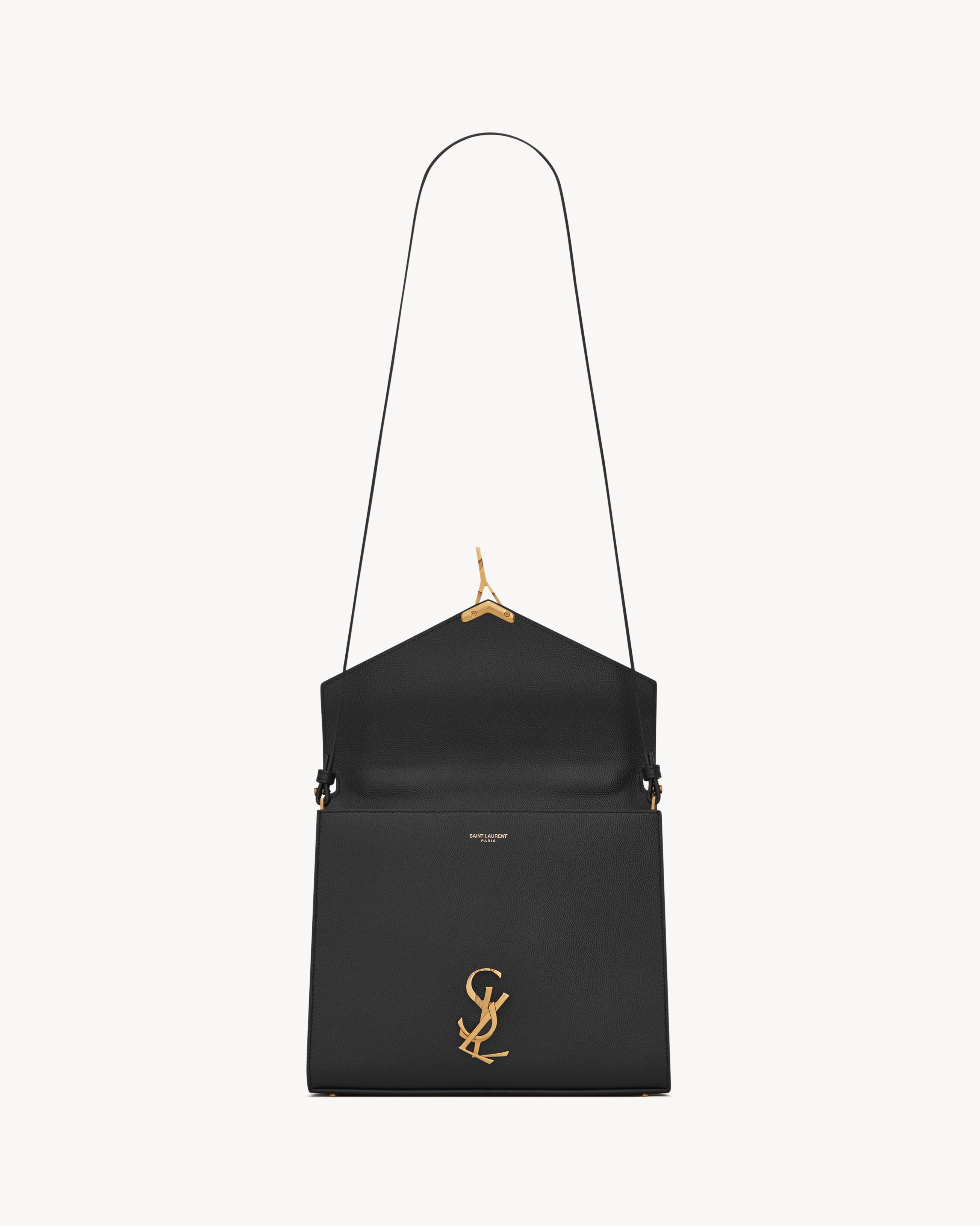 CASSANDRA Medium top handle bag in grain de poudre embossed leather