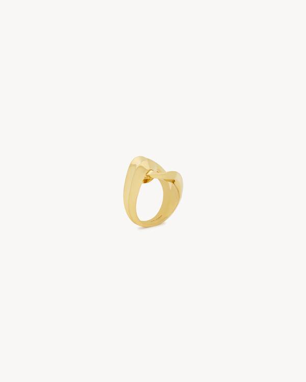 SAINT LAURENT リング SAINT LAURENT Logo Engraved Chain Ring 61 9.5 Silver 1517604