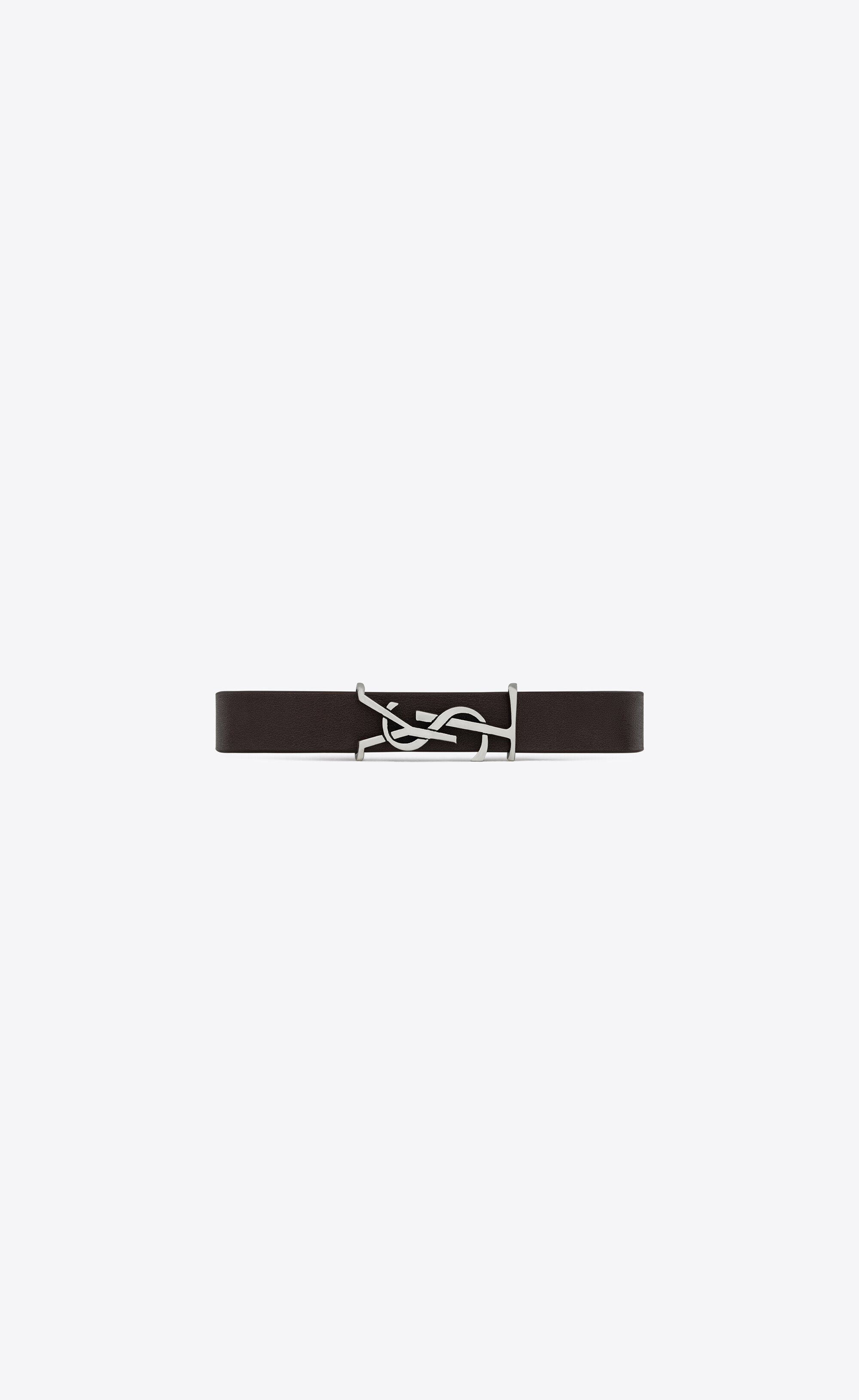 Logo leather bracelet in black - Saint Laurent | Mytheresa