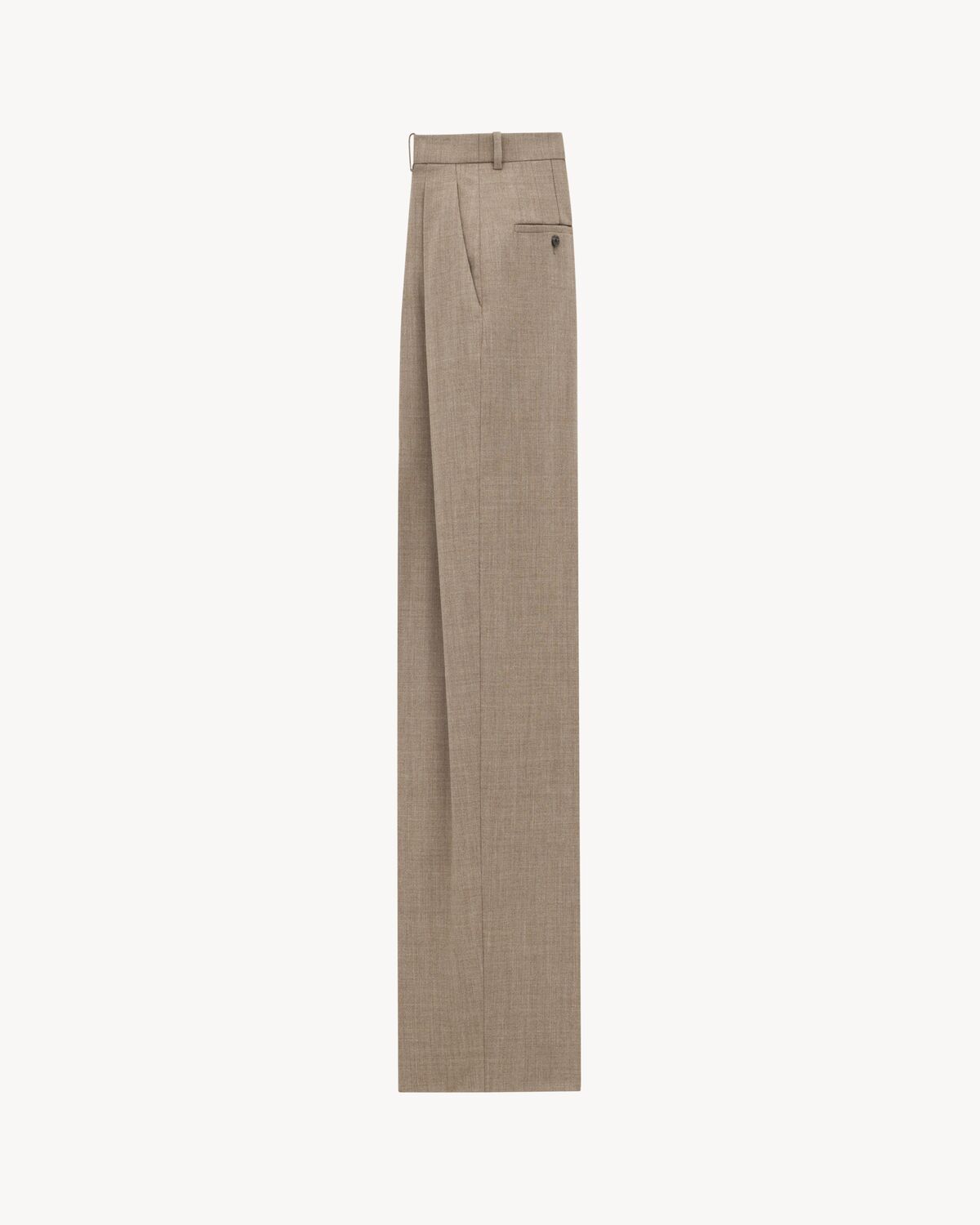 wide-leg pants in wool canvas