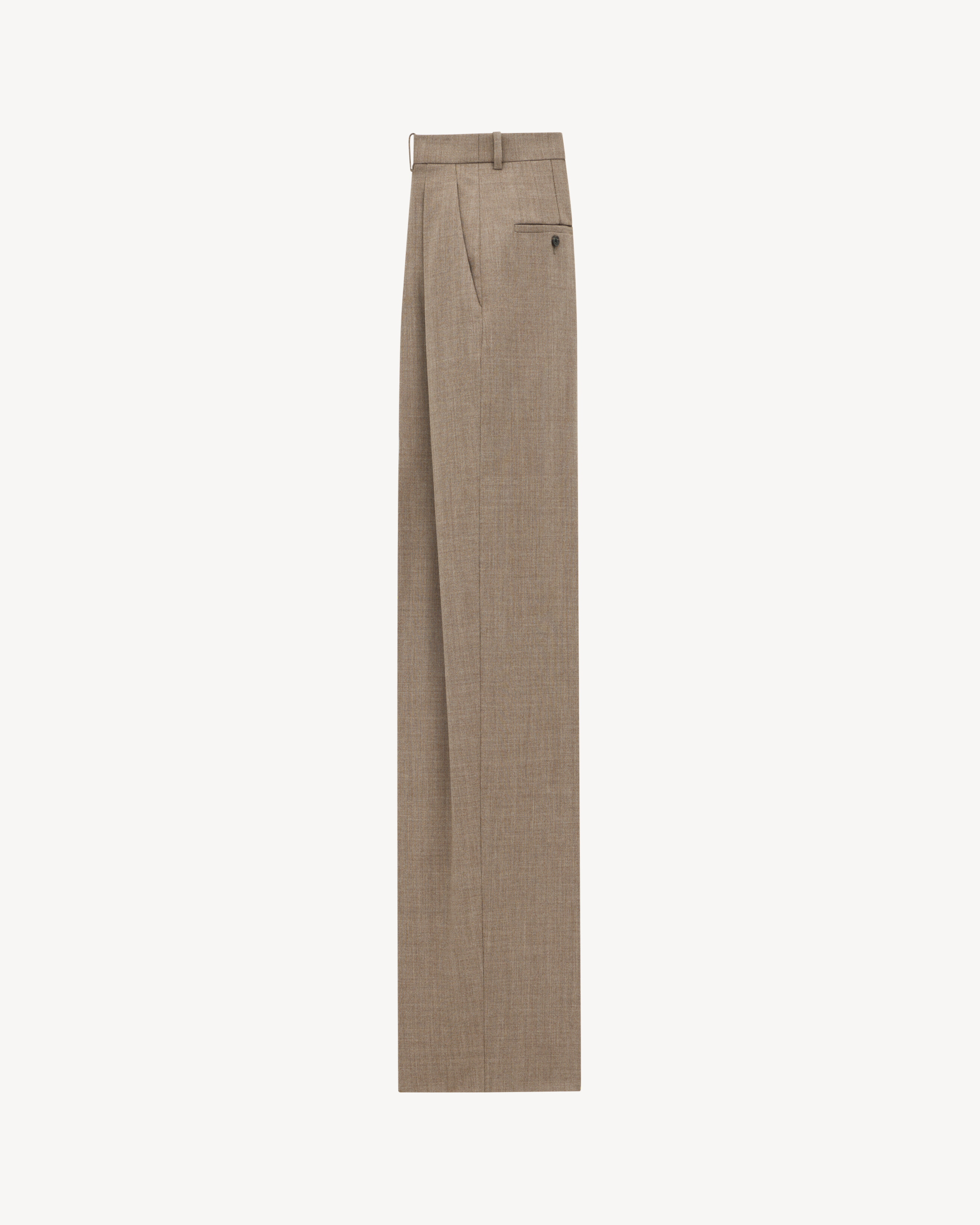 Pantalones anchos de tela de lana