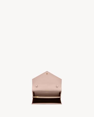 classic cassandre chain wallet in grain de poudre leather