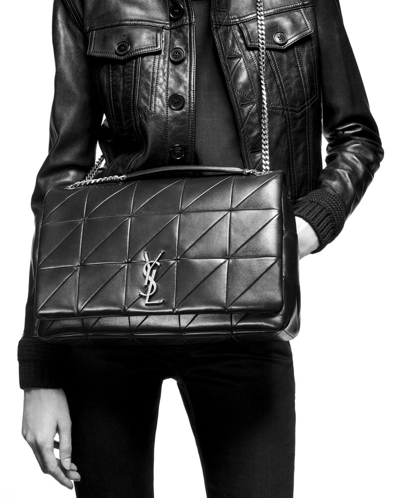 Saint Laurent Jamie Leather Belt Bag in Crema Soft
