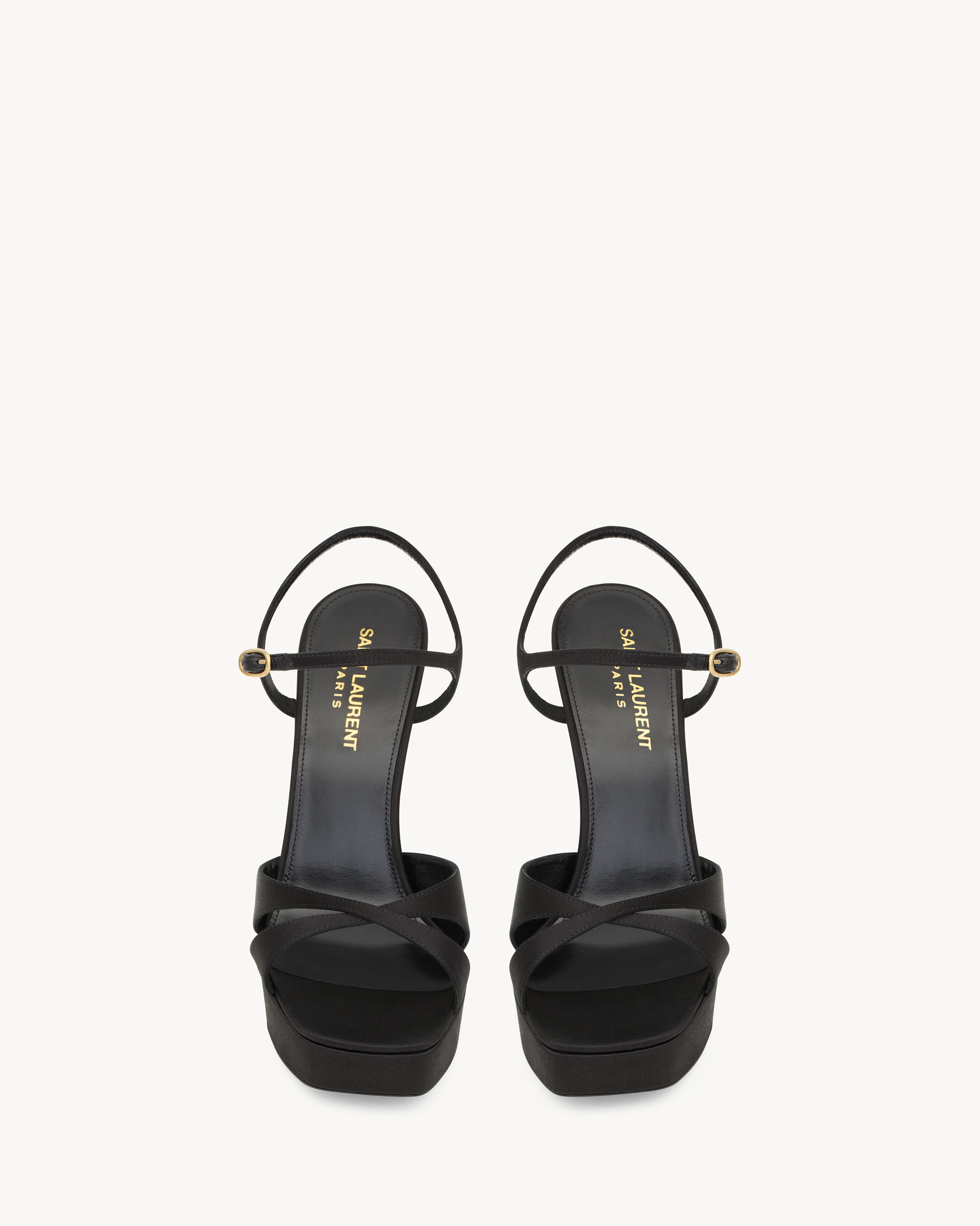 DEBBIE Plateausandalen aus Satin-Crêpe