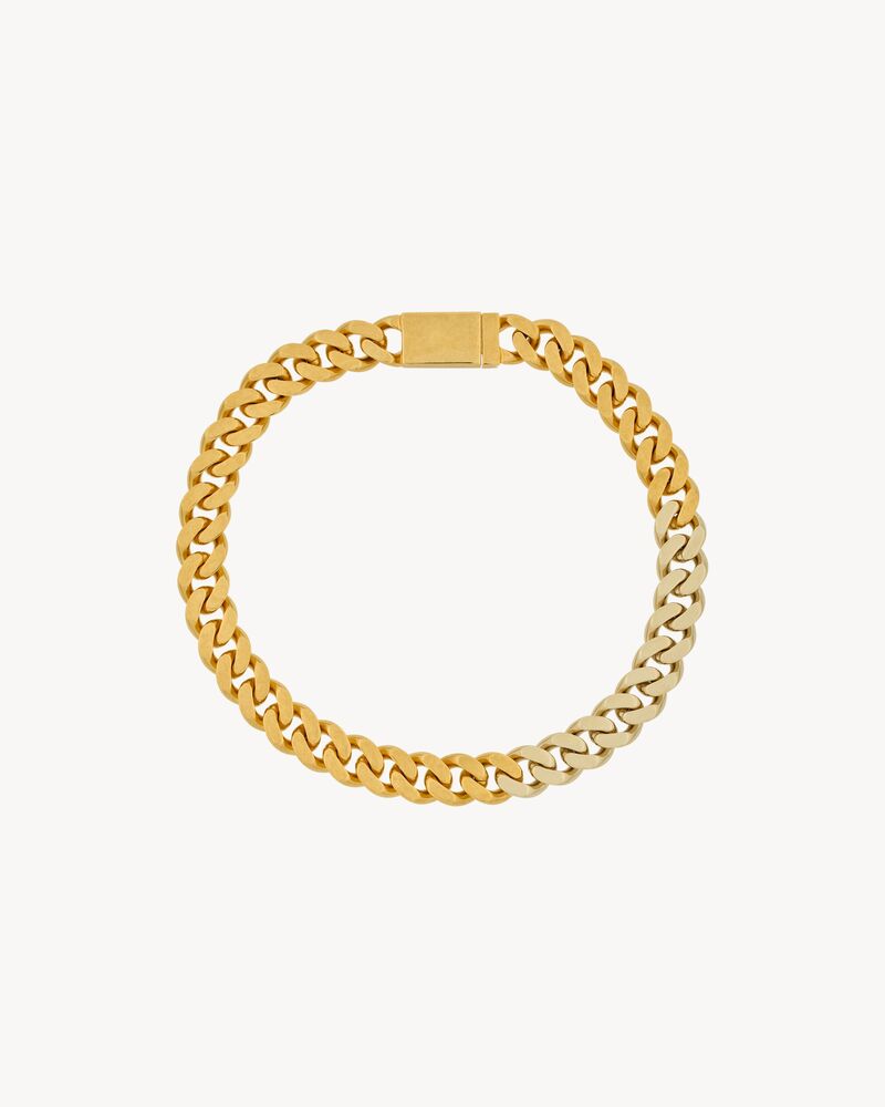 two-tone chain necklace in metal