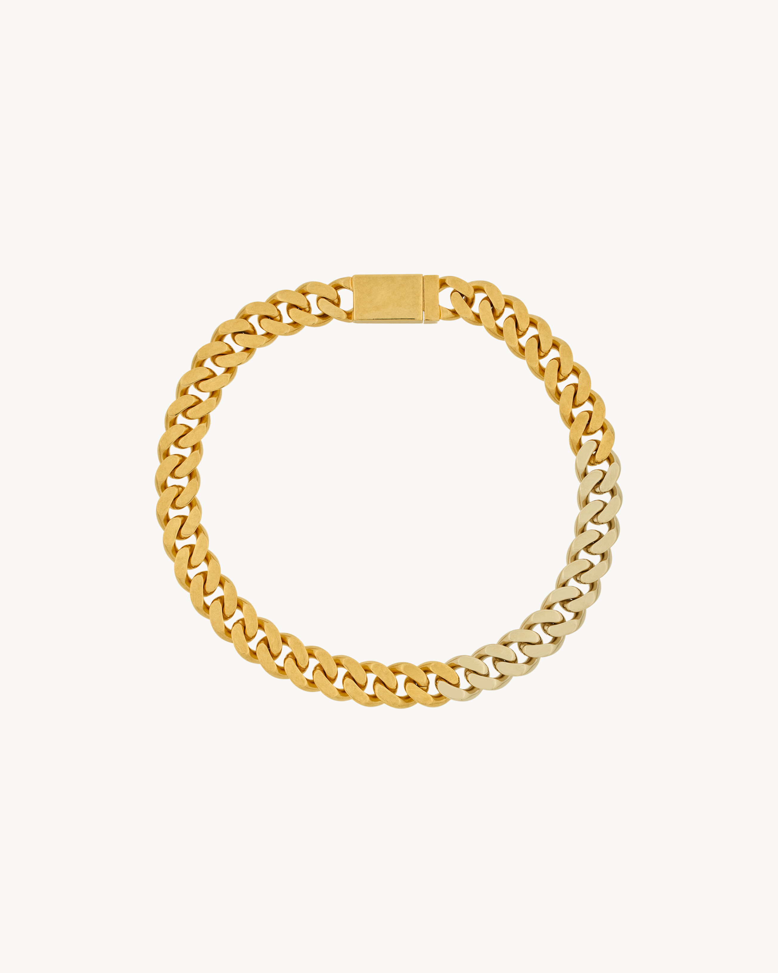 two-tone chain necklace in metal