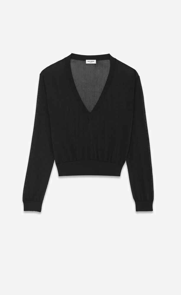 cropped sweater in knit