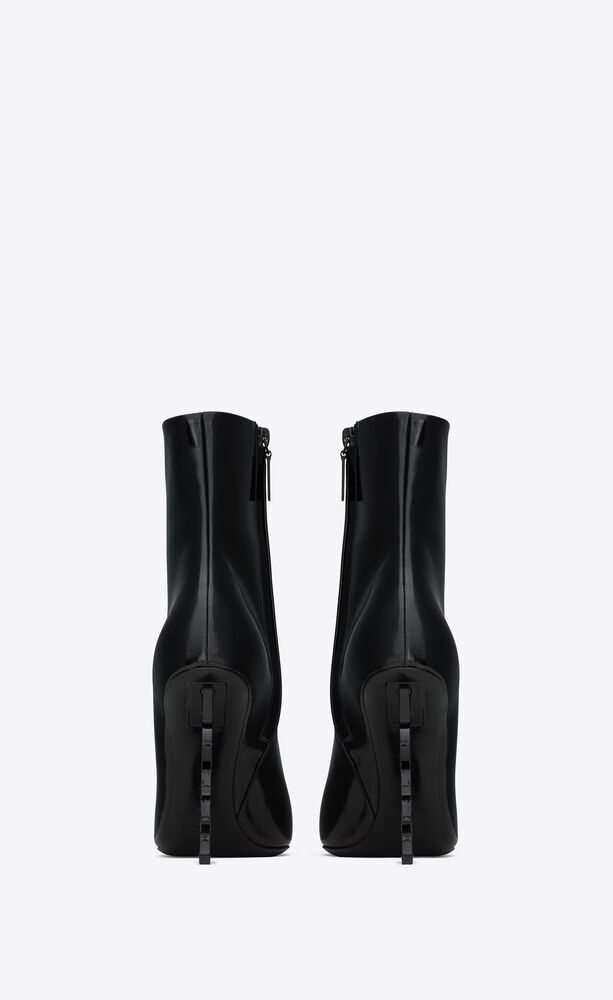 OPYUM booties in glazed leather | Saint Laurent | YSL.com