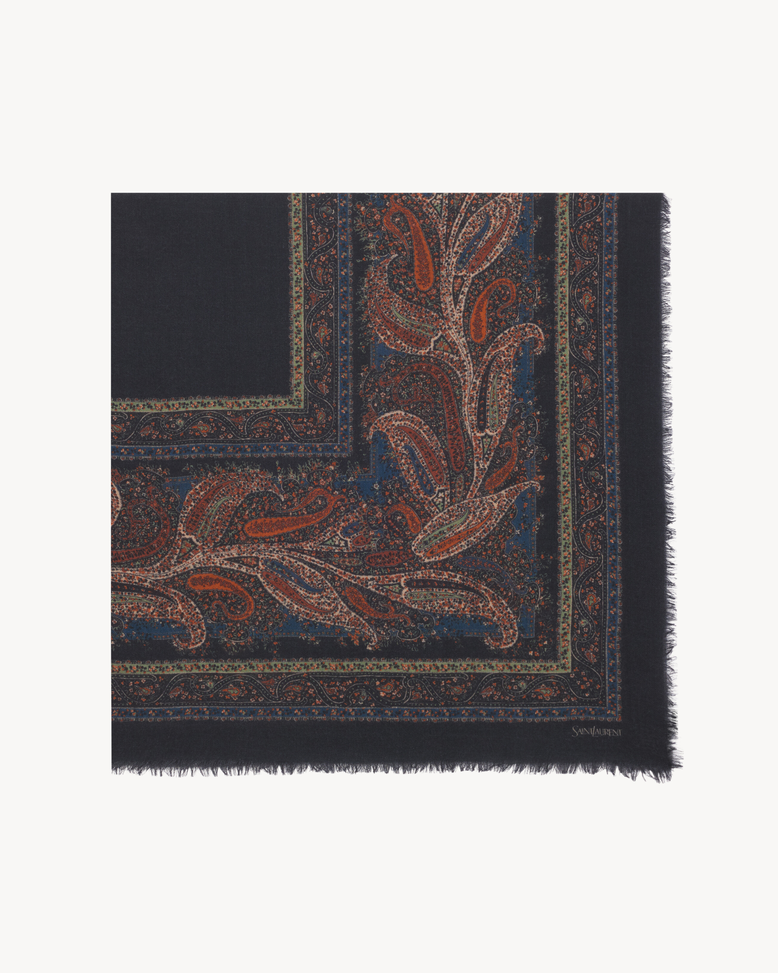 Carré de twill de cachemira con motivo de cachemira