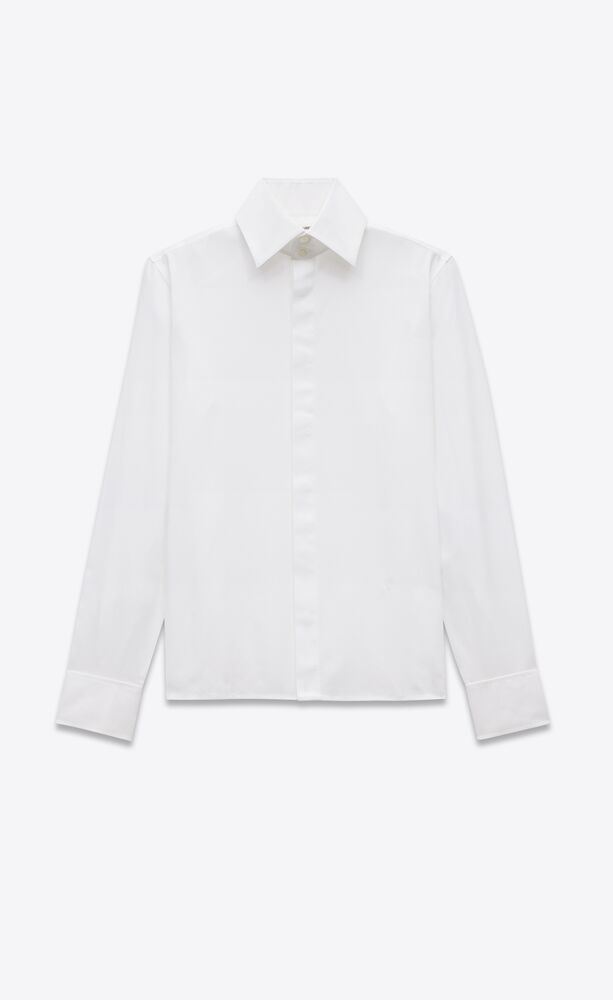 camisa de popelina de algodón con motivo de rayas