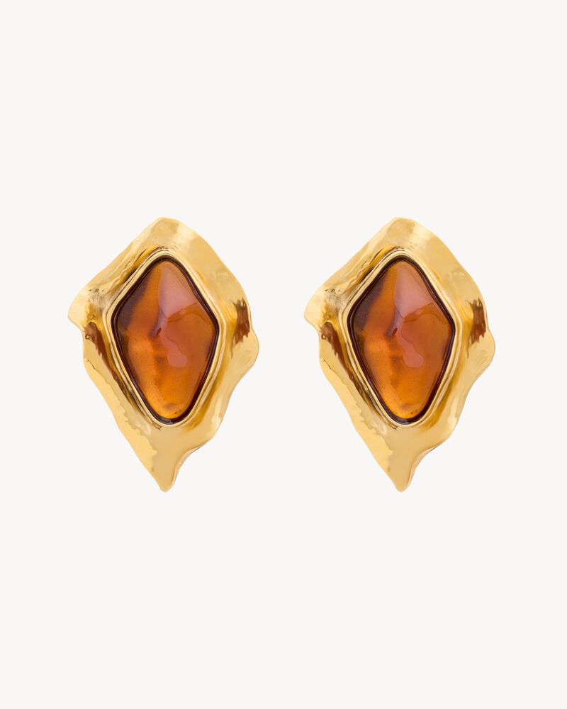 cabochon earrings in resin and metal