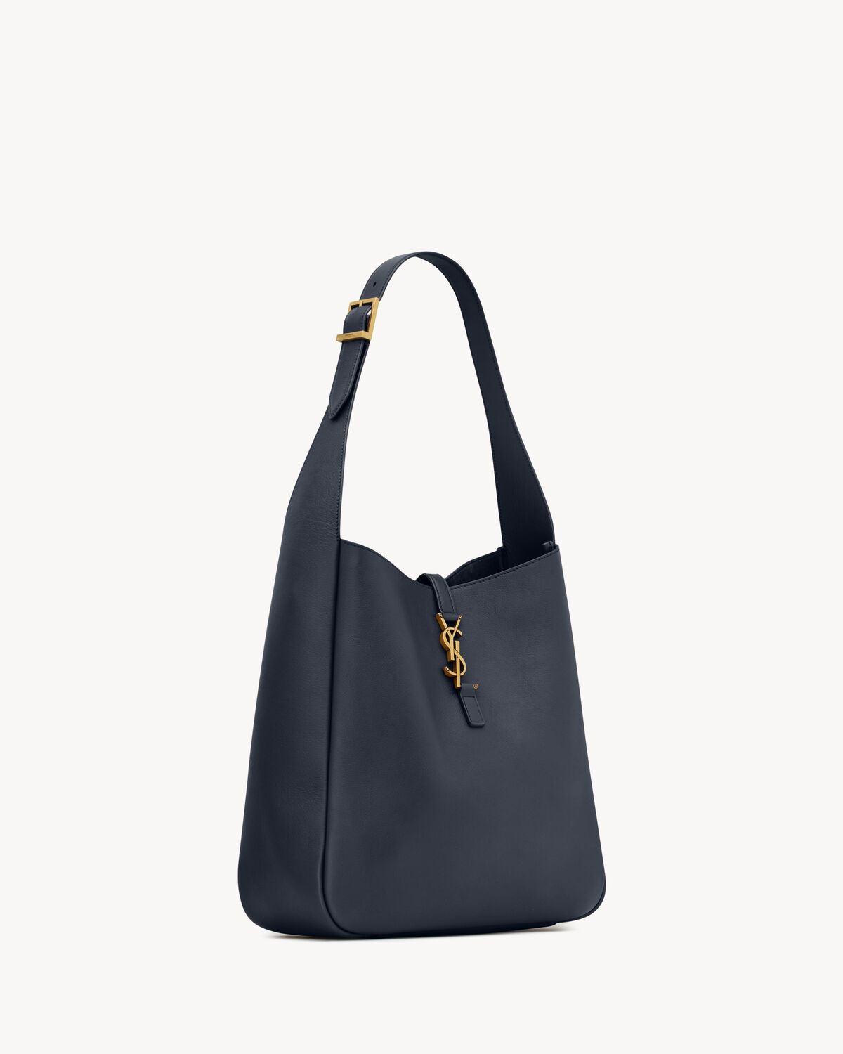 생로랑 LE 5 À 7 그레인드 가죽 서플 라지 숄더백 753837AAAUQ4100