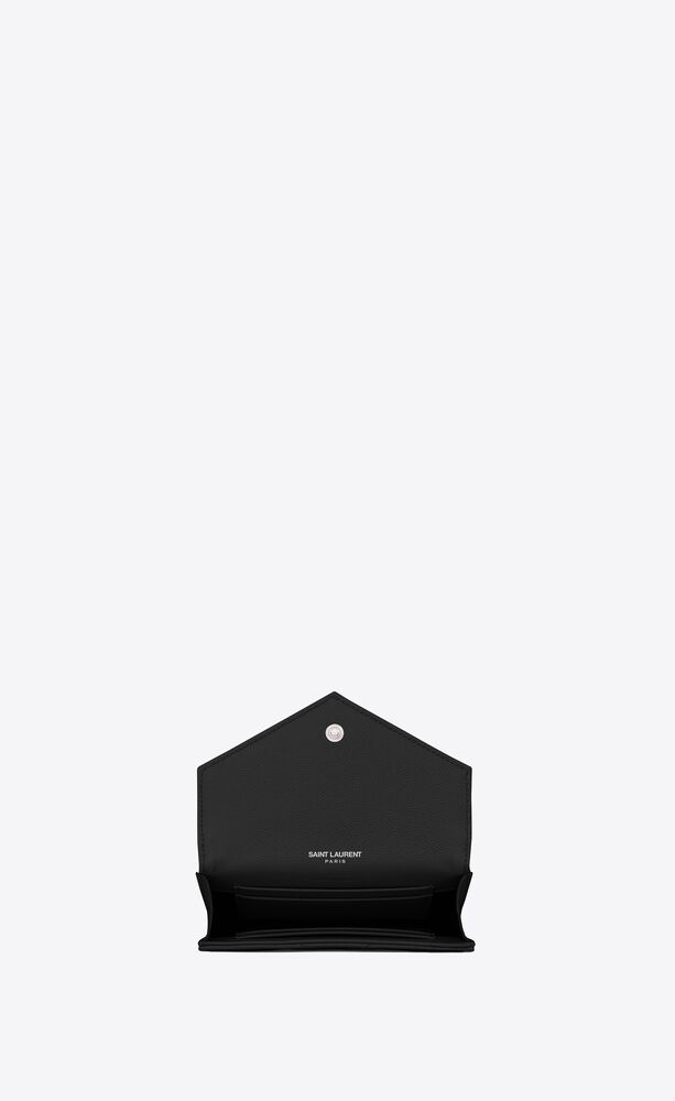 Portefeuille enveloppe leather crossbody bag Saint Laurent Black