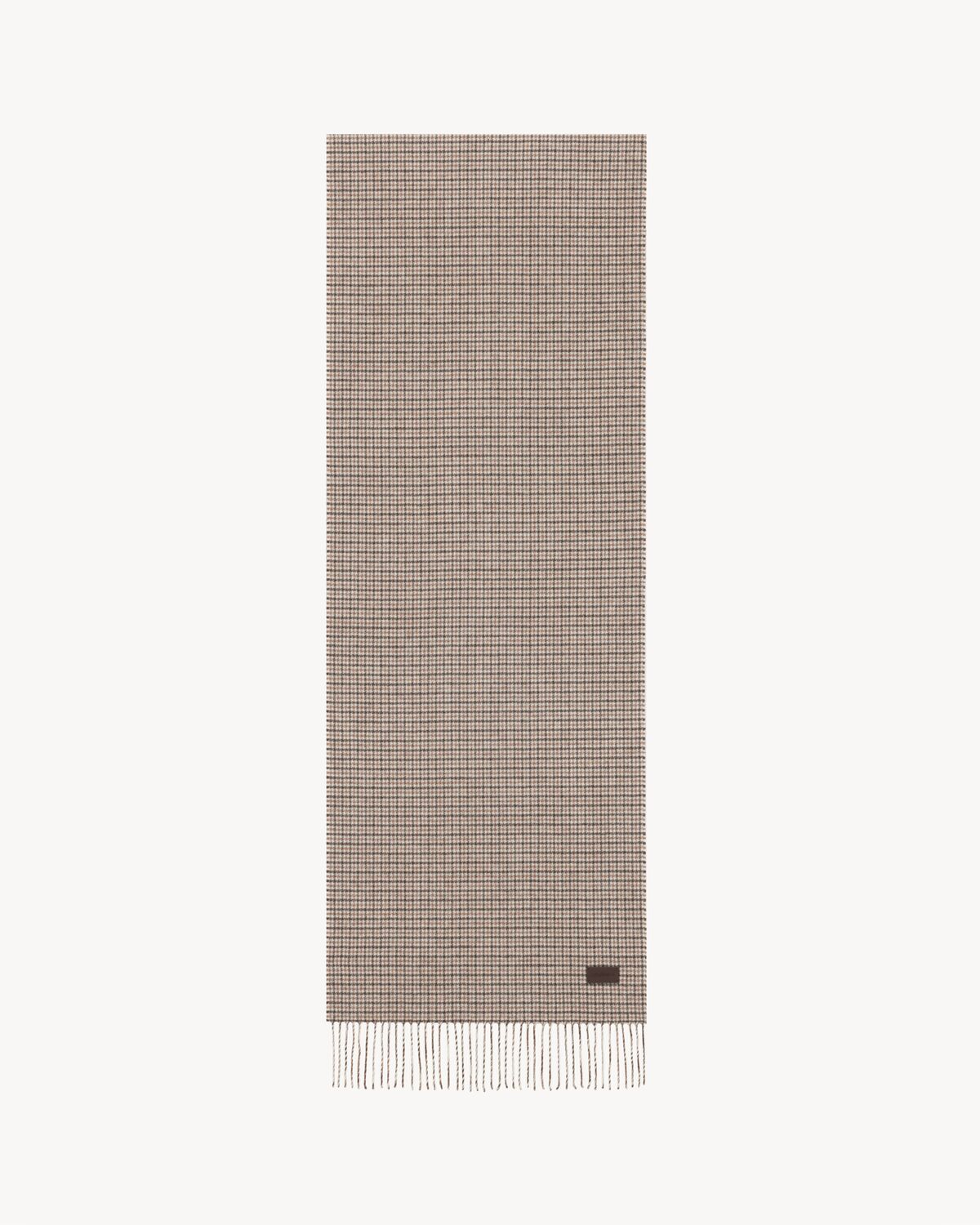 scarf in puppytooth cashmere jacquard