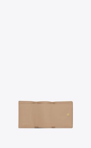 ysl line origami tiny wallet in grained leather