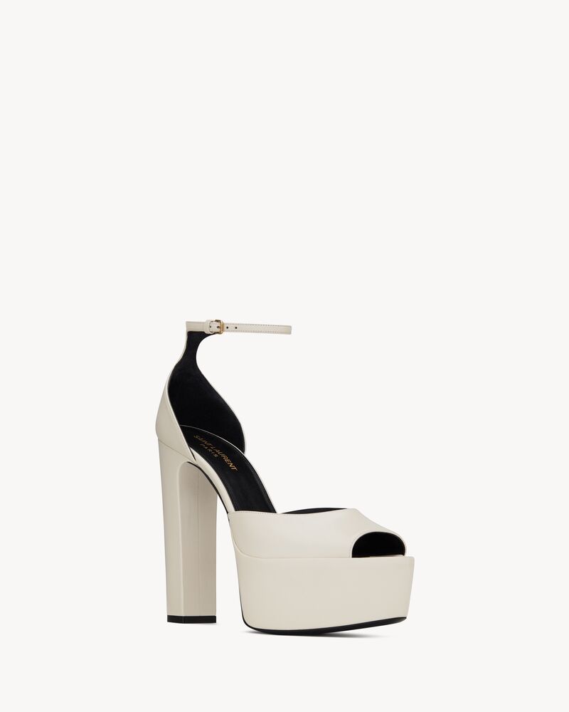 JODIE platform sandals in smooth leather