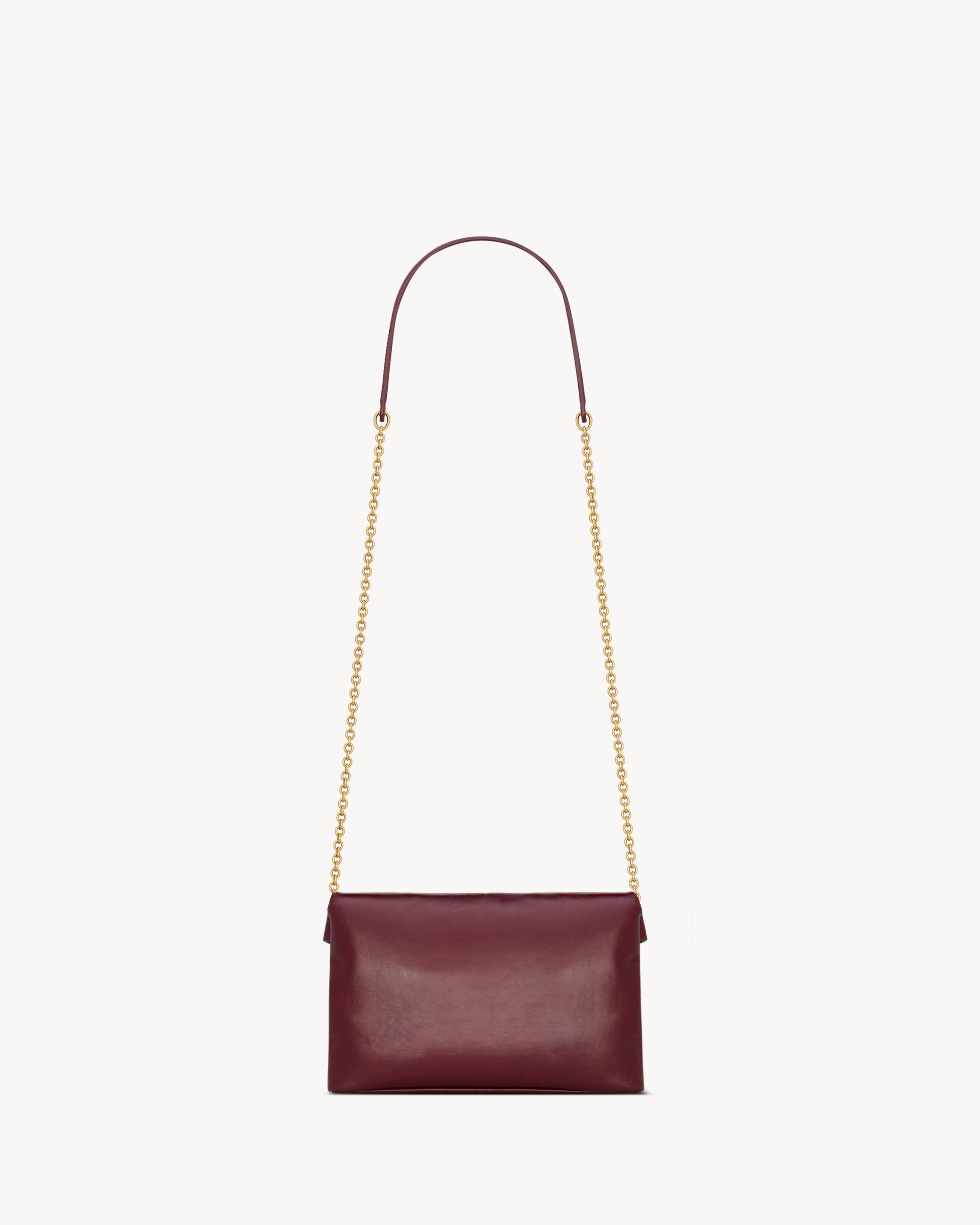 CASSANDRE chain pouch in shiny leather