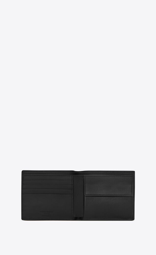 saint laurent paris east/west wallet with coin purse in smooth leather