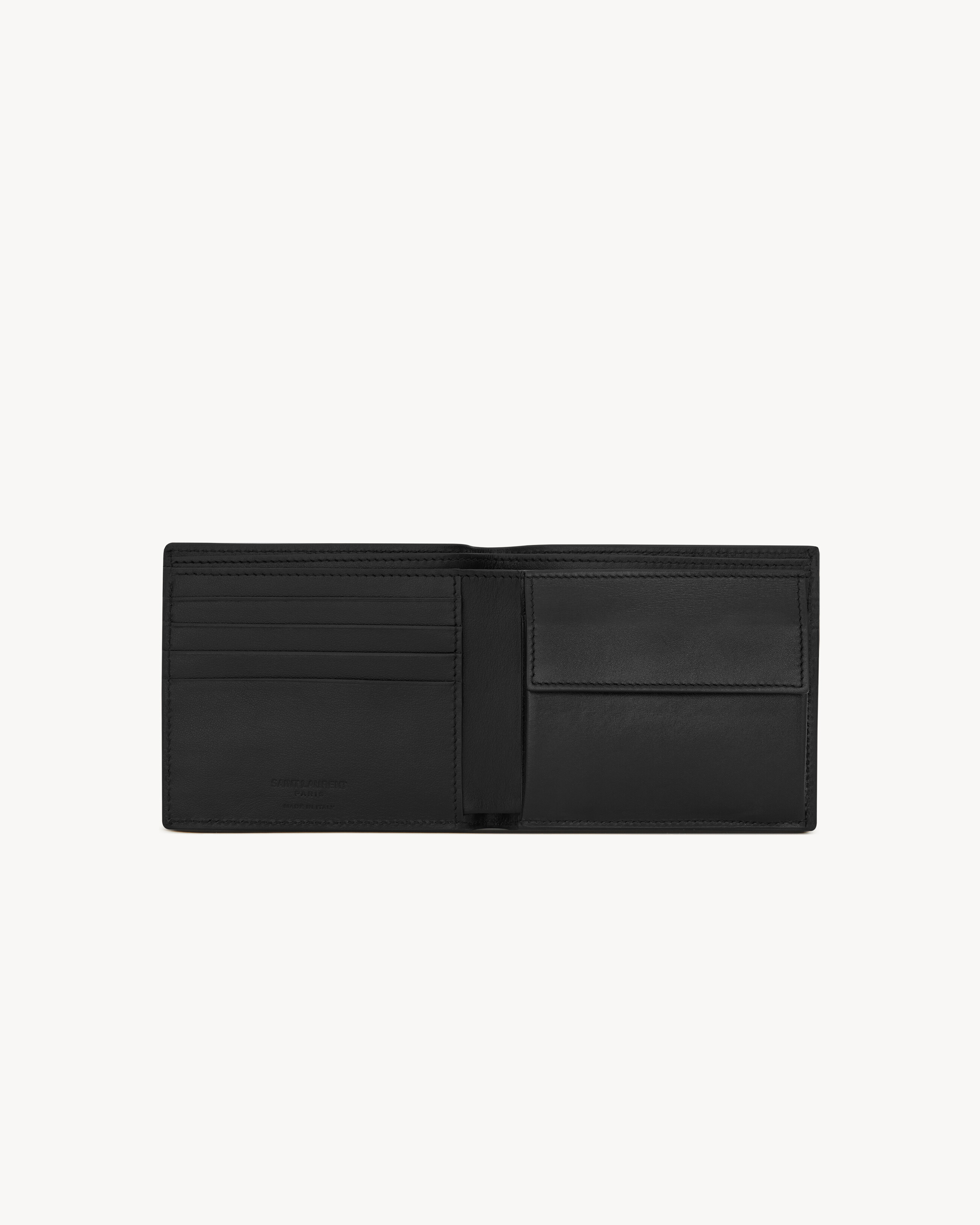 saint laurent paris east/west wallet with coin purse in smooth leather