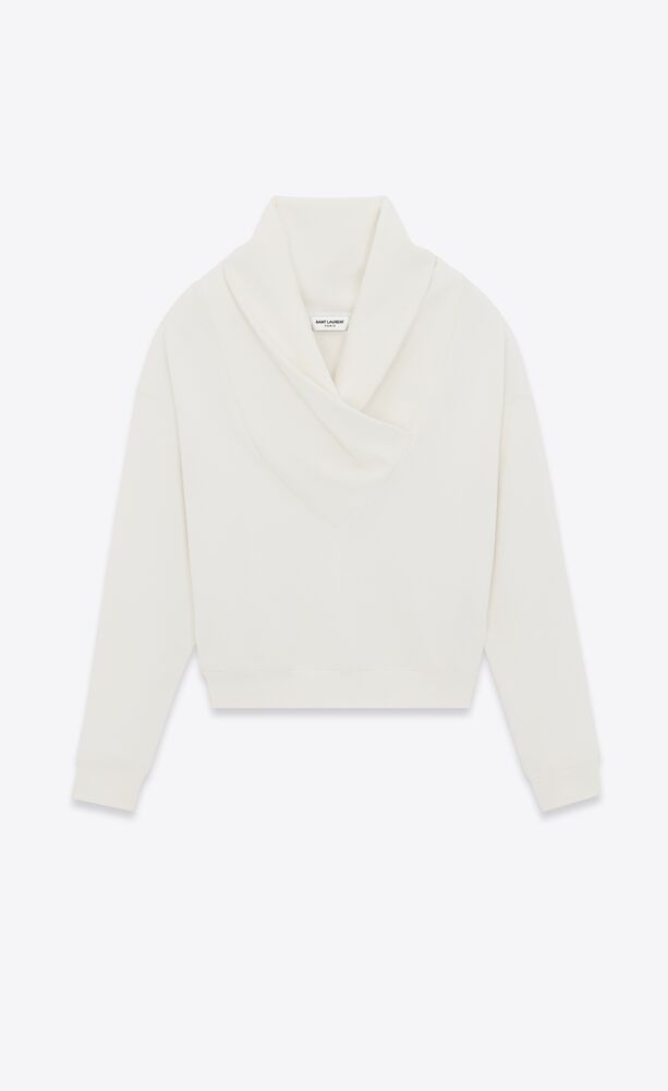 shawl-neck sweatshirt