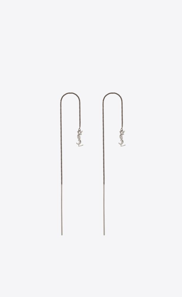 opyum ysl long threader earrings in metal