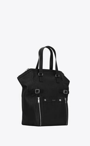 downtown tote bag in grained leather