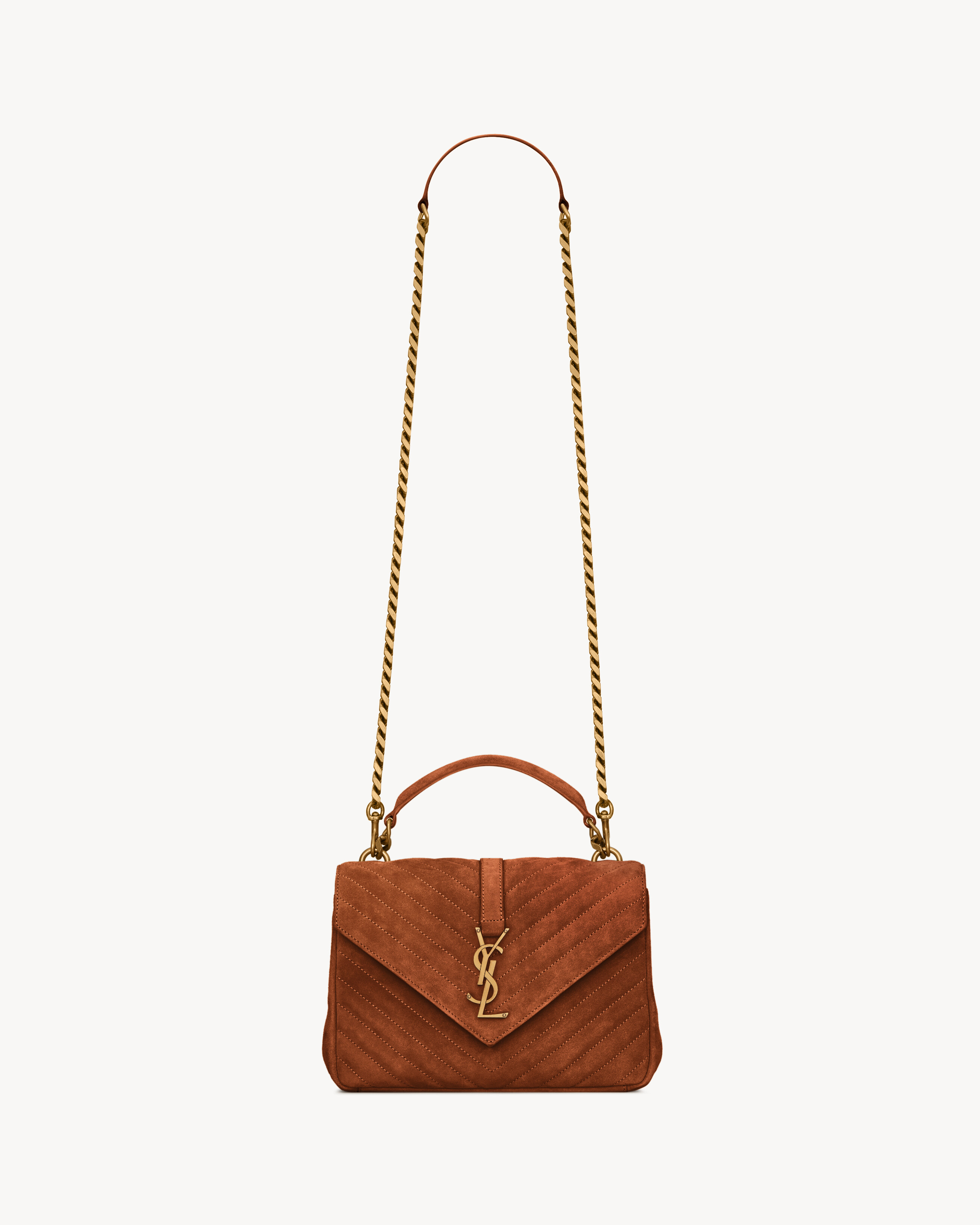 COLLEGE MEDIUM IN QUILTED SUEDE