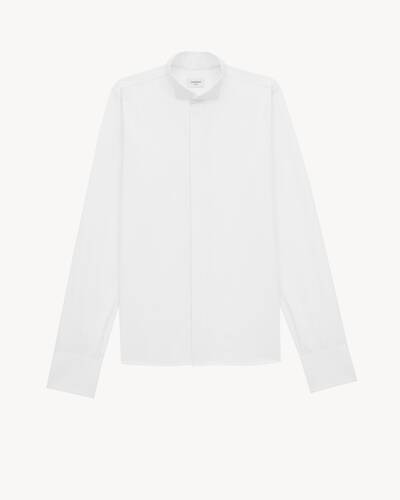 wing-collar shirt in cotton poplin | Saint Laurent | YSL DK