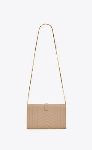 cassandre chain wallet in quilted leather