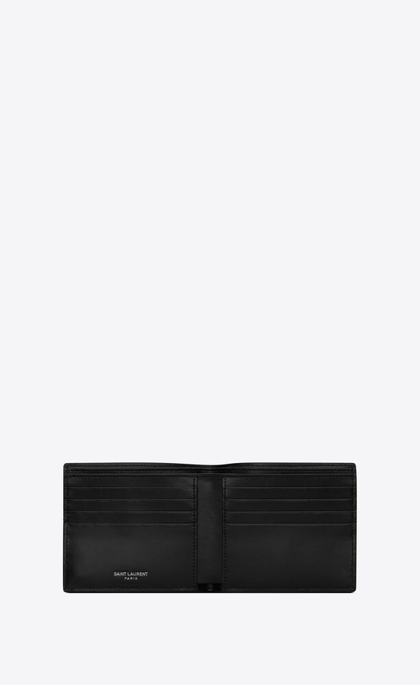 tiny cassandre east/west wallet in shiny leather