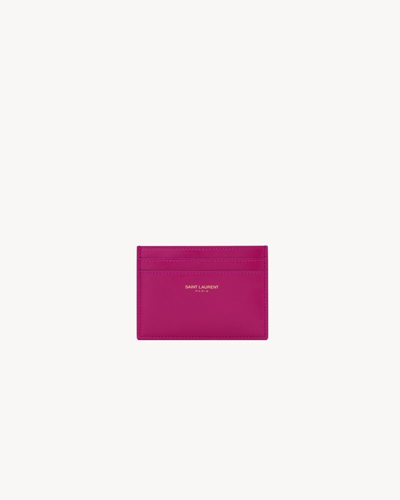 SAINT LAURENT PARIS Kartenetui aus glänzendem Leder