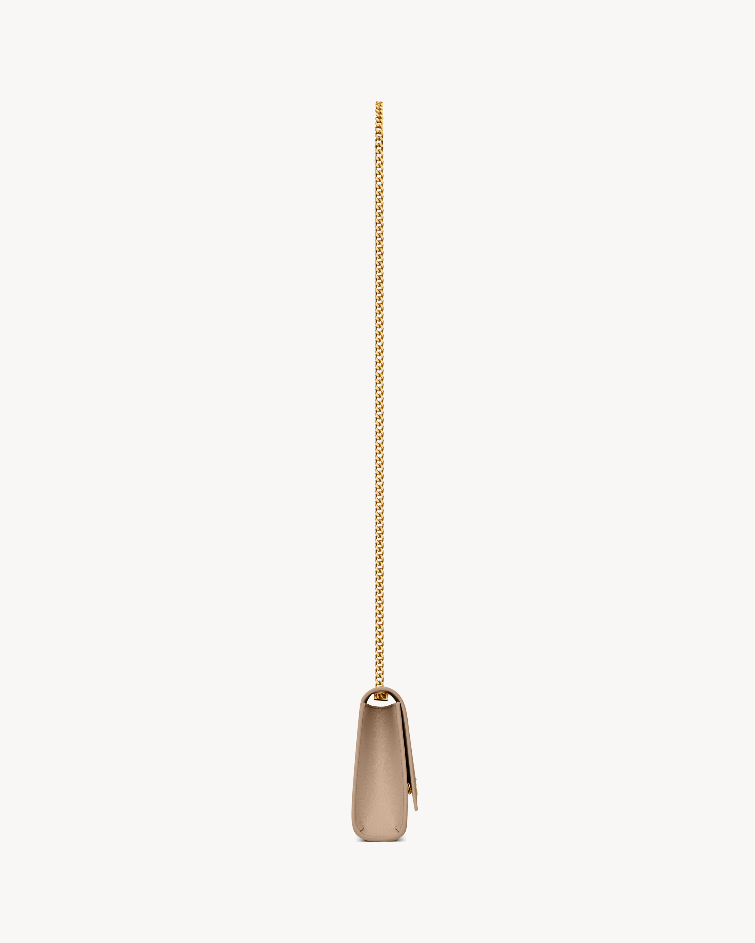KATE small Tasche mit Kette aus schwarzem strukturiertem Leder mit Grain-de-Poudre-Prägung