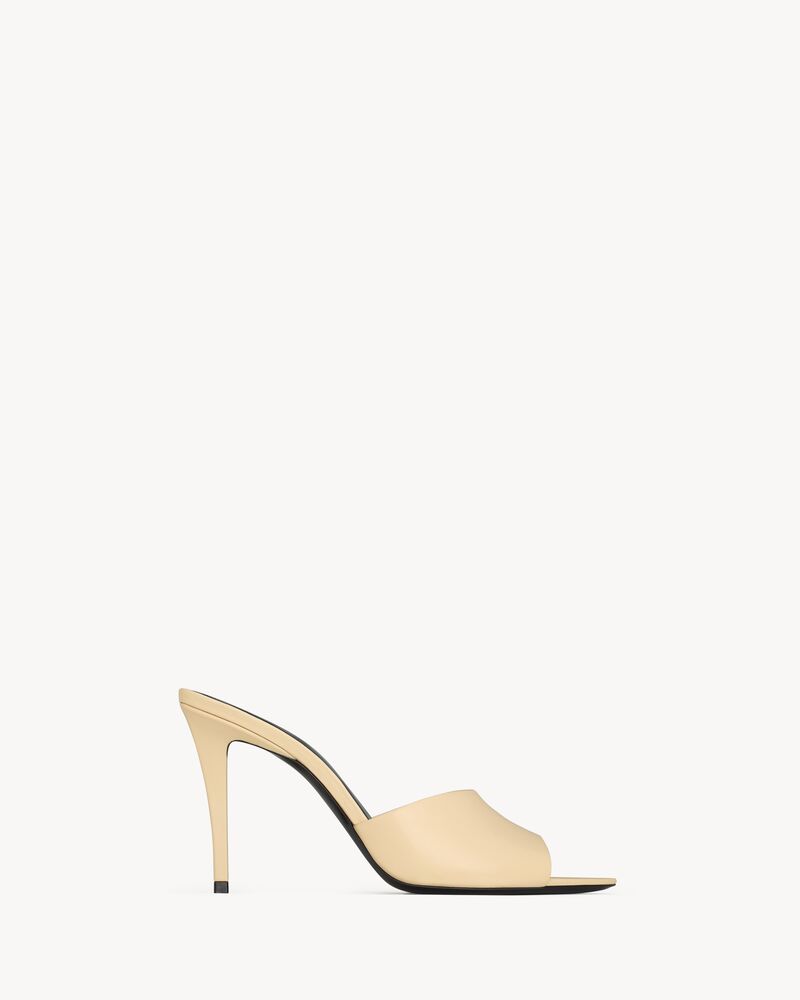 BABYLONE mules in smooth leather