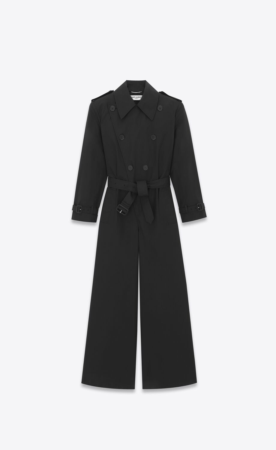 Trench coverall in cotton poplin | Saint Laurent | YSL.com