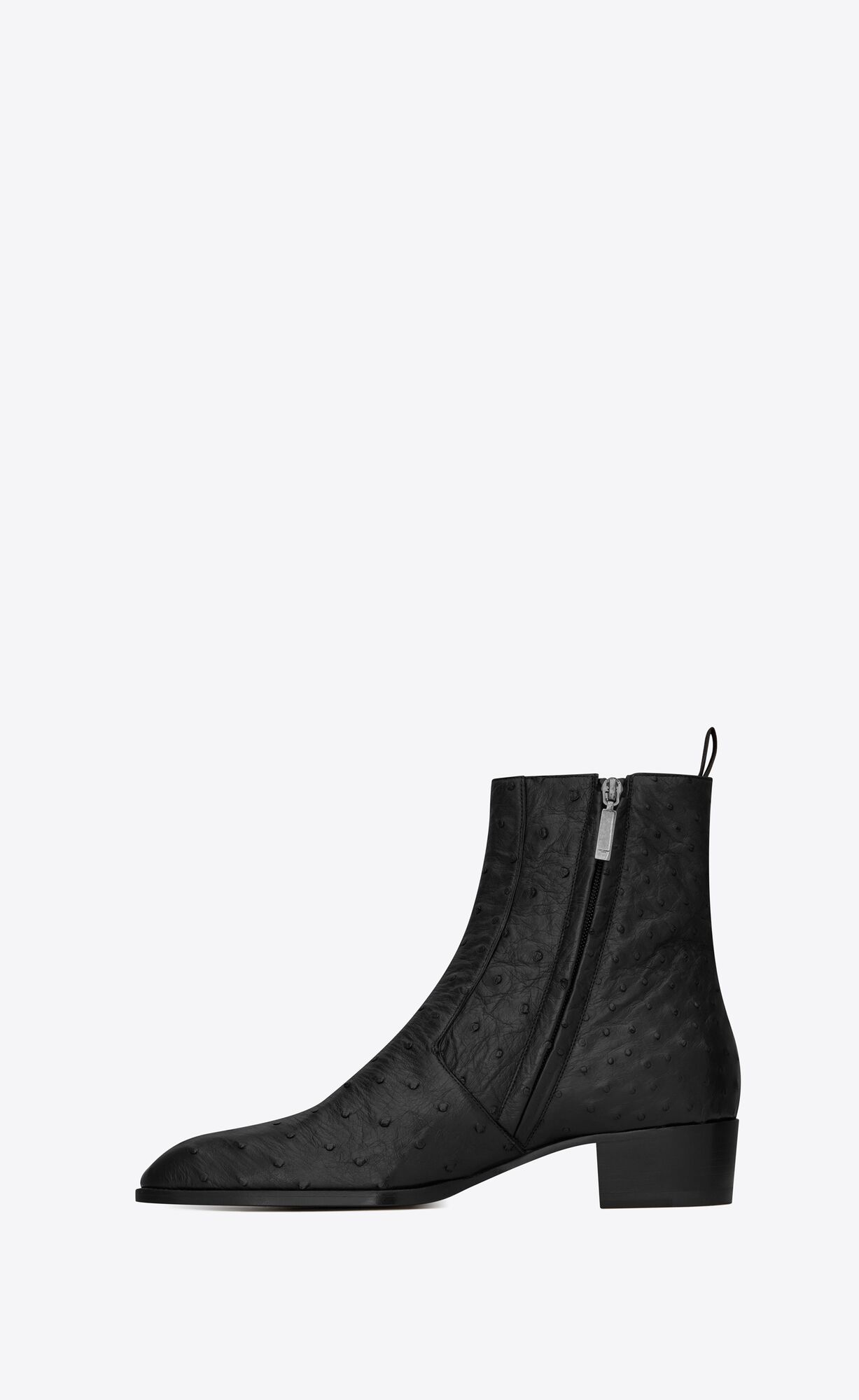 WYATT boots in ostrich | Saint Laurent United States | YSL.com