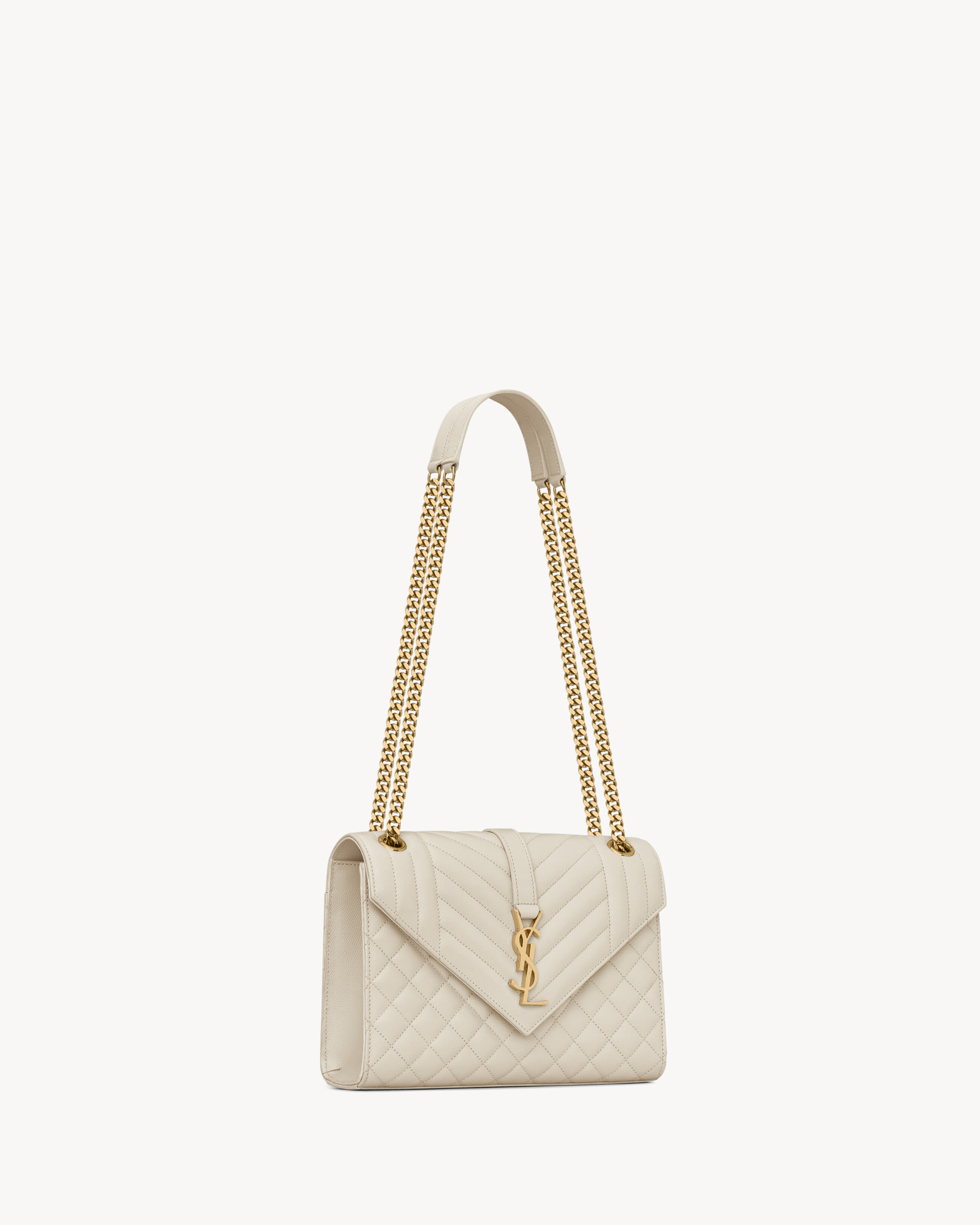 ENVELOPE MEDIUM IN QUILTED GRAIN DE POUDRE EMBOSSED LEATHER