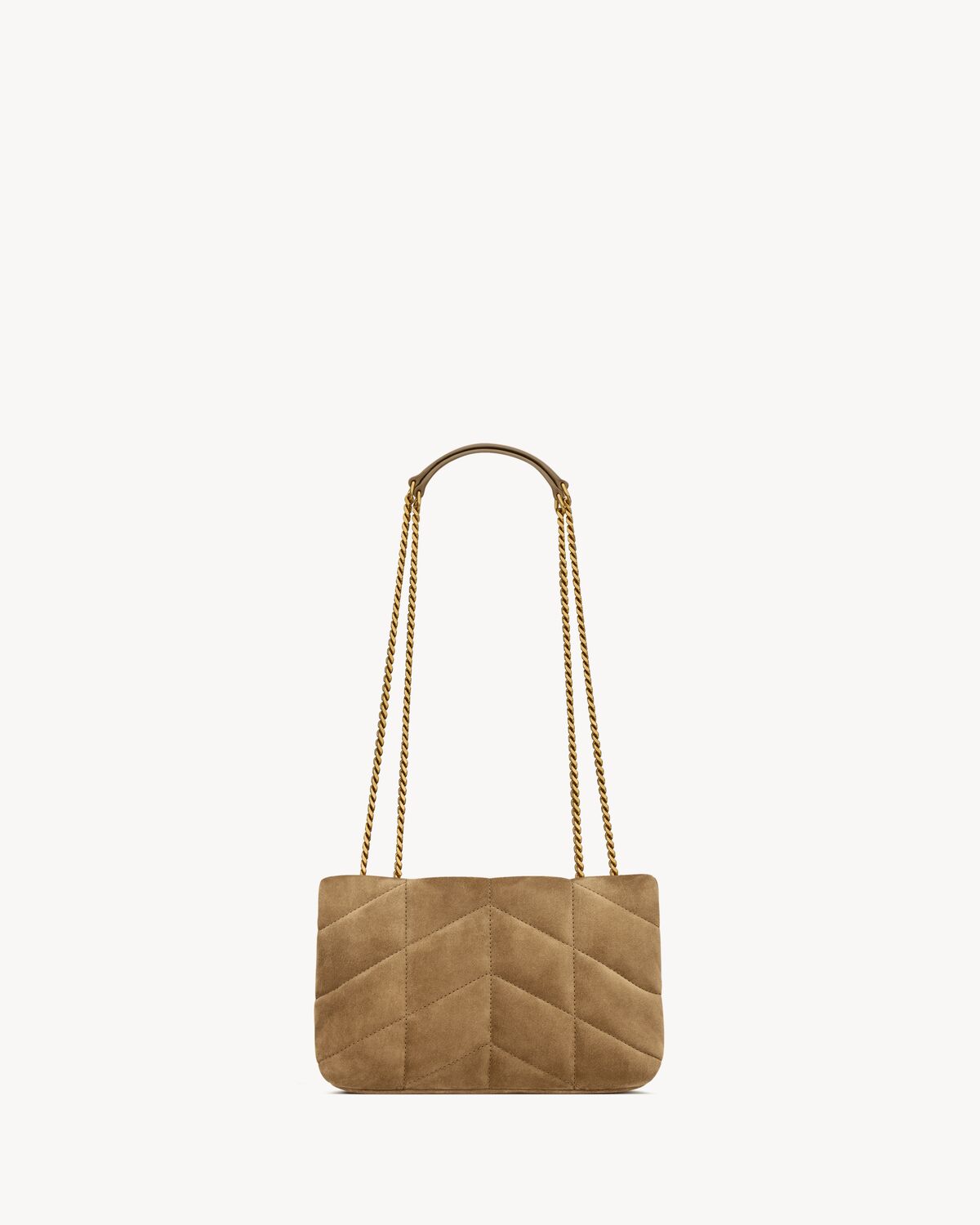 생로랑 스웨이드 토이 푸퍼 숄더백 7593371U8073194