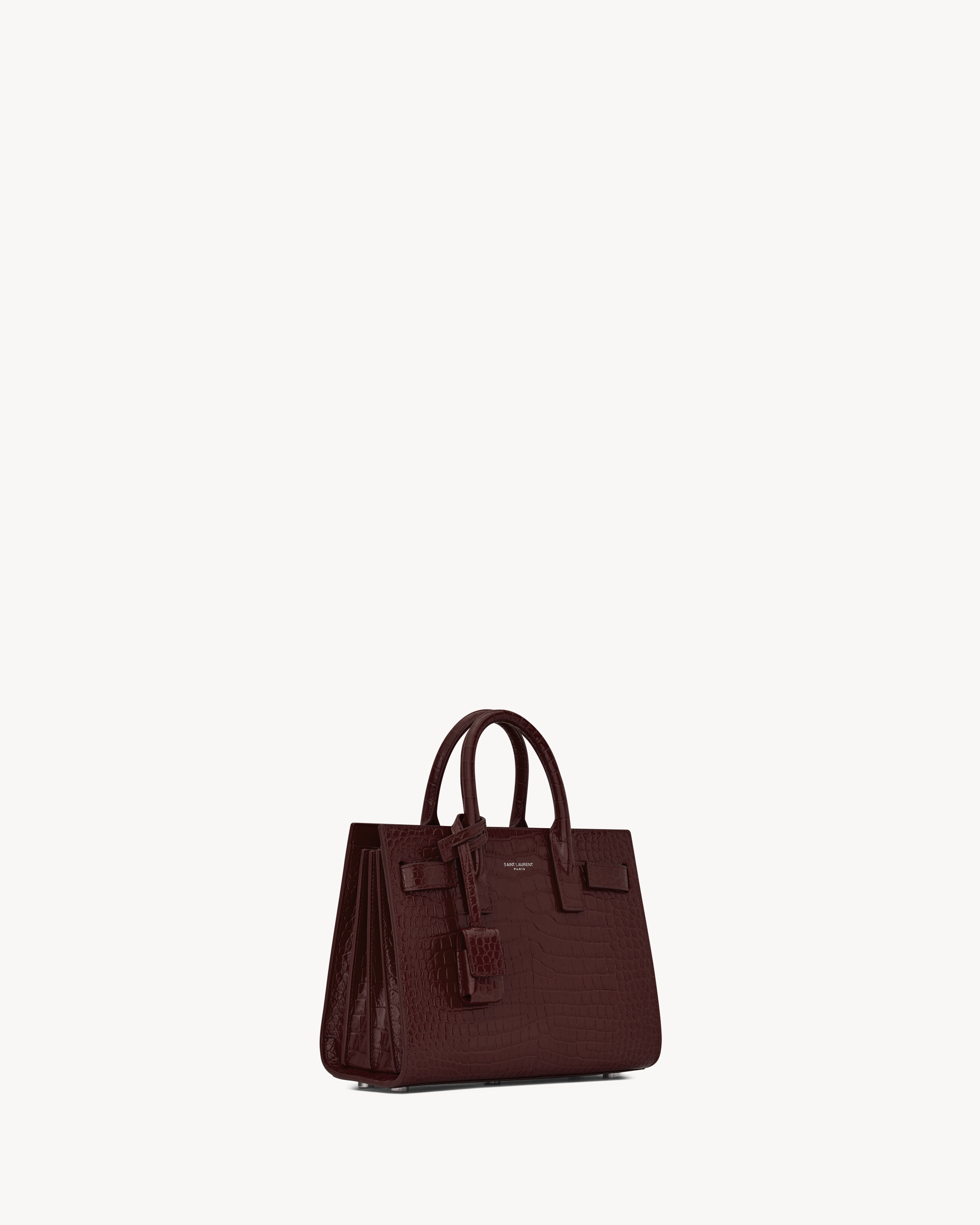 SAC DE JOUR EN CUIR EMBOSSÉ CROCODILE - NANO