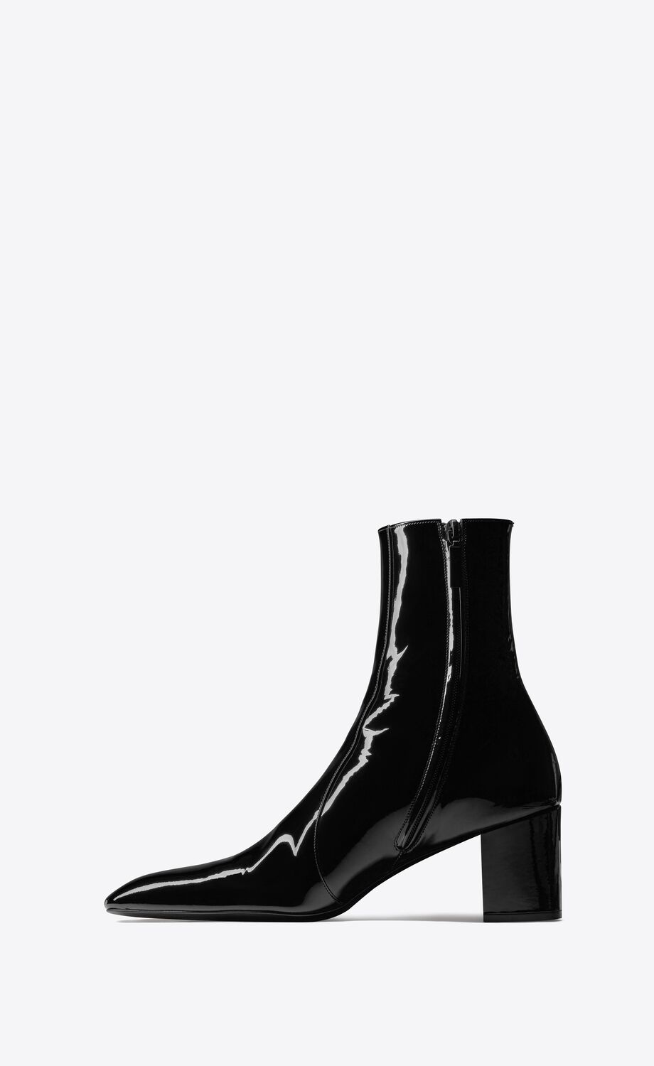 XIV zipped boots in patent leather | Saint Laurent | YSL.com