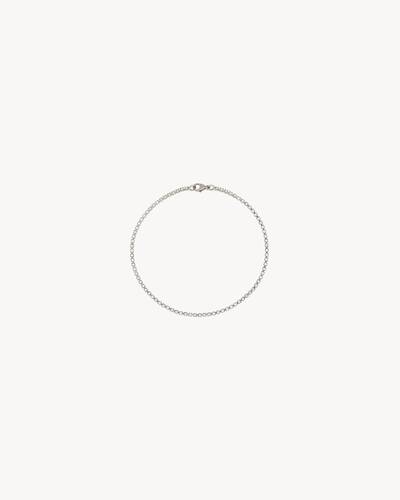 SAINT LAURENT Logo-Detailed Silver-Tone Chain Bracelet for Men