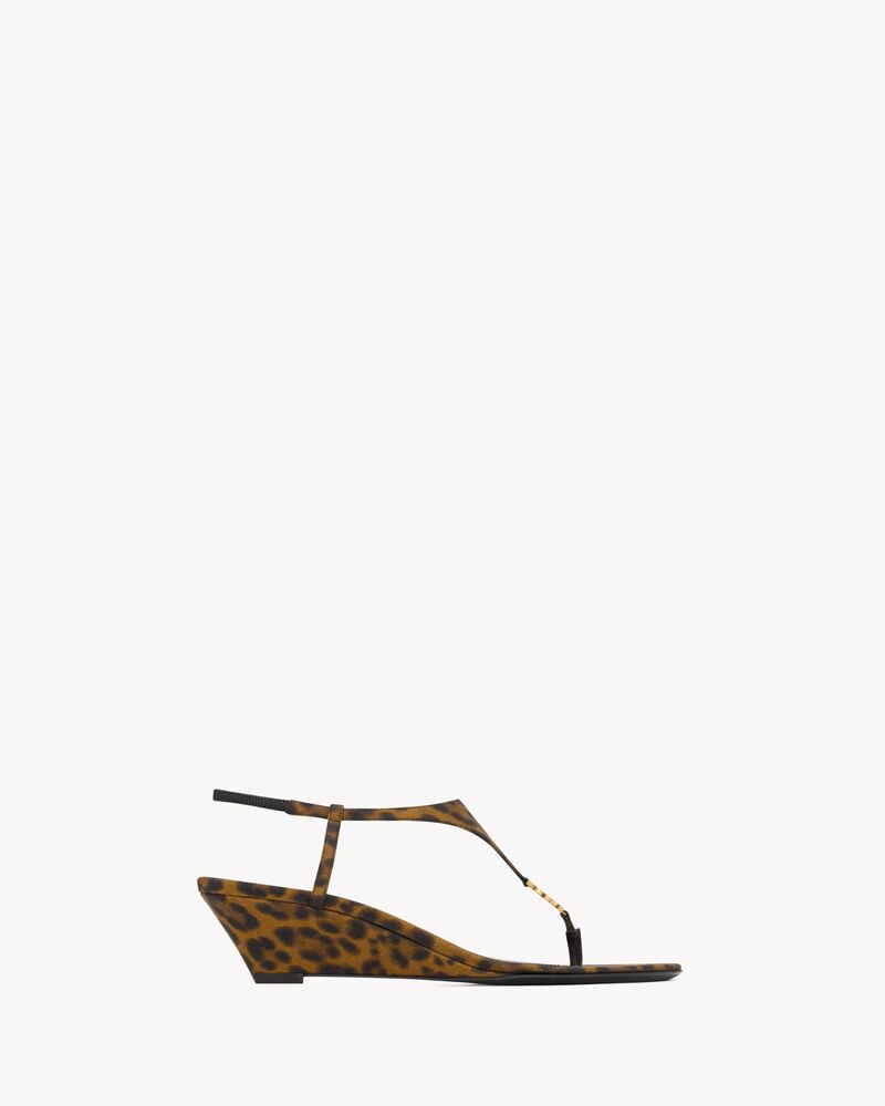 Zeppe CASSANDRA in gros-grain leopardato