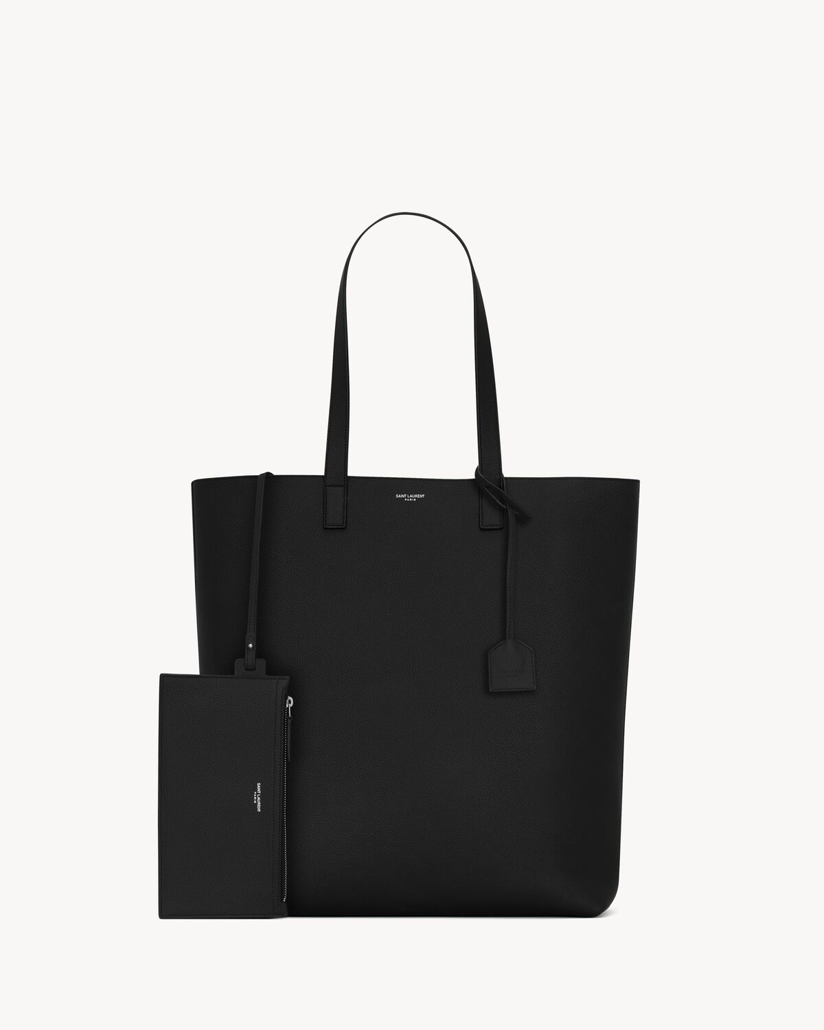 bold shopping bag in grained leather