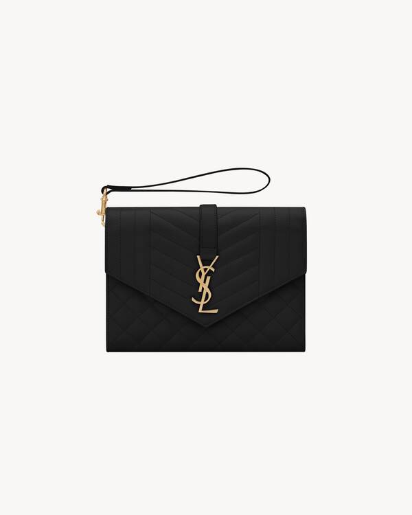 ENVELOPE Tasche mit Uberschlag aus MIX MATELASSE LEDER MIT GRAIN DE POUDRE PRAGUNG Saint Laurent YSL