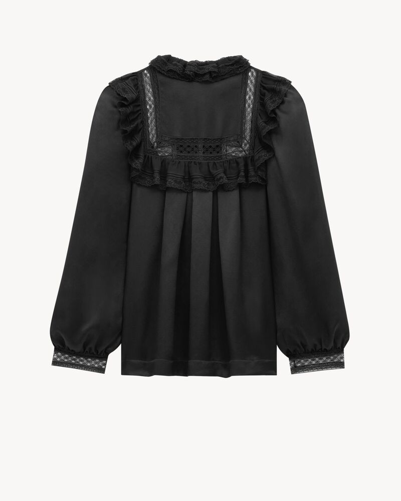 prairie blouse in silk satin