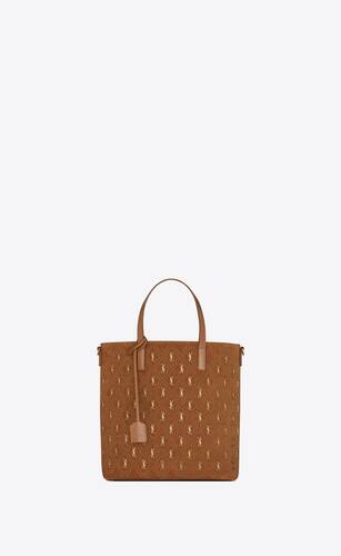 le monogramme saint laurent n/s toy shopping bag in studded suede