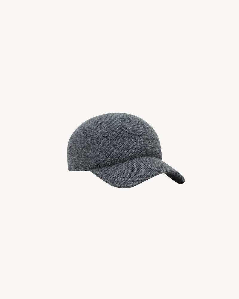 SAINT LAURENT knit baseball cap in cashmere