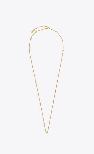 Yves Saint Laurent logo necklace