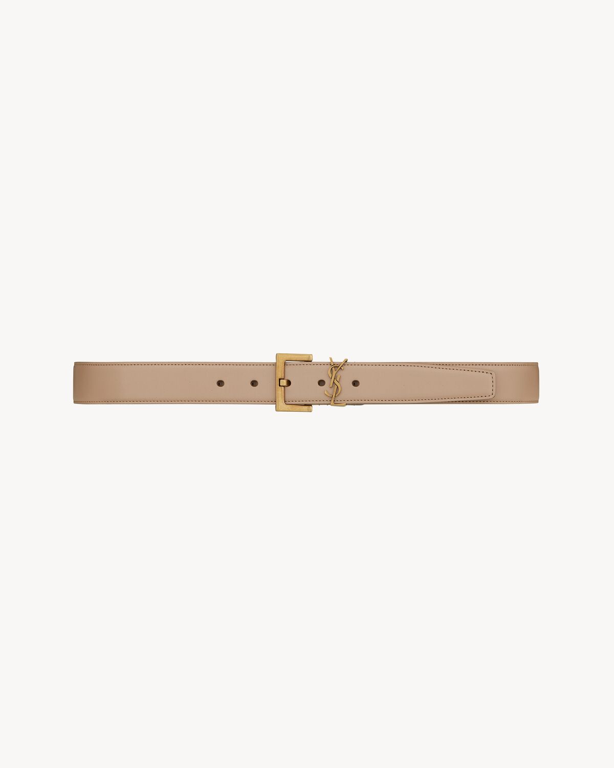 CASSANDRE BELT WITH SQUARE BUCKLE IN SHINY BOX SAINT LAURENT LEATHER