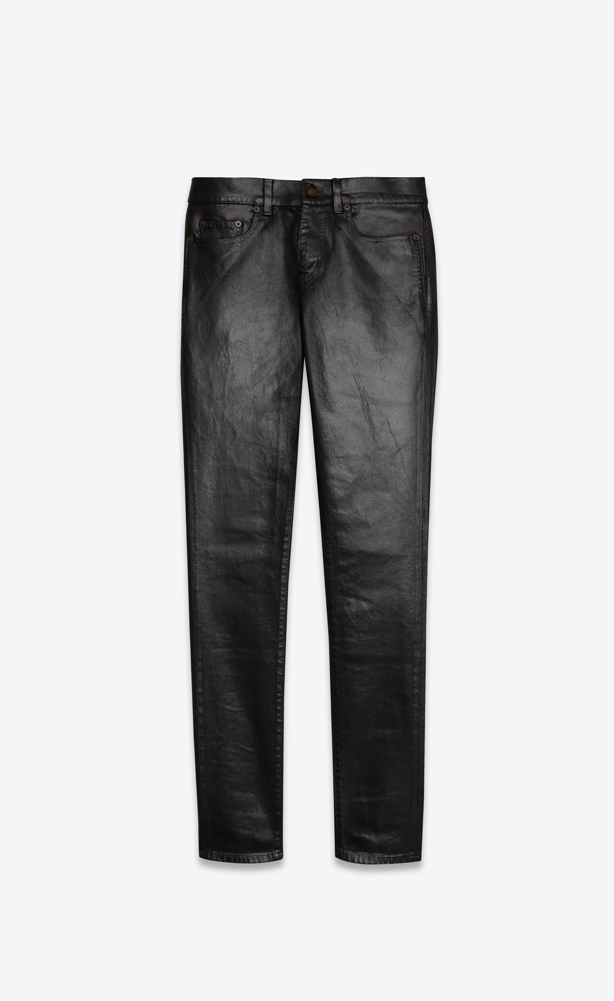stretch coated jeans